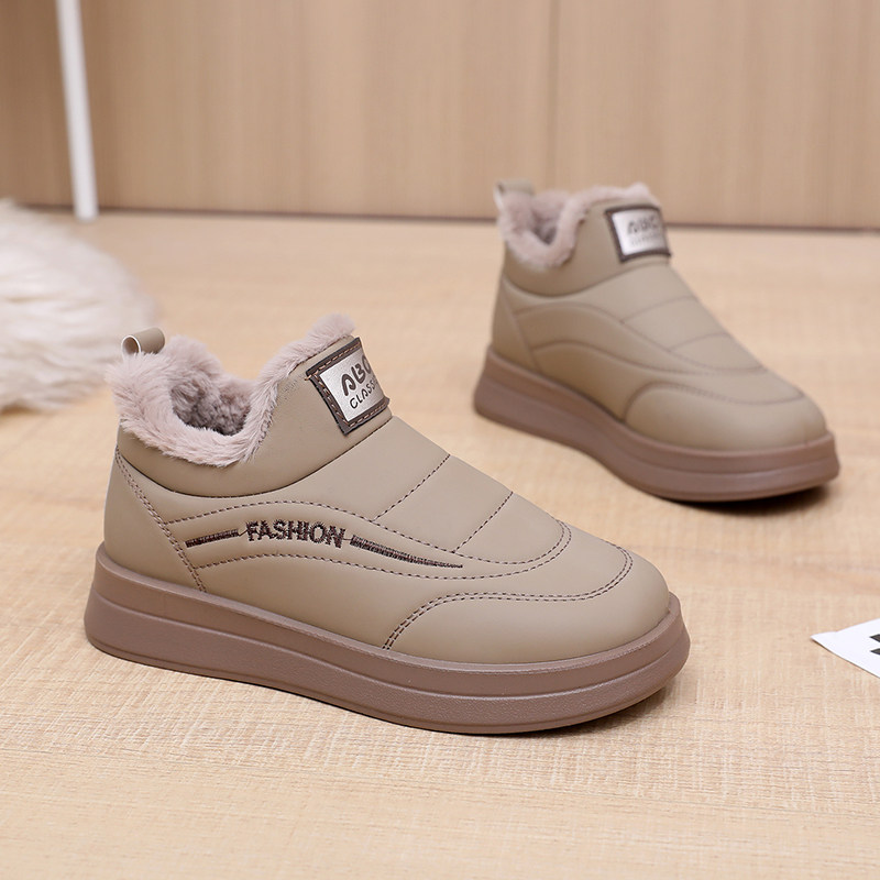 2025新款老北京棉鞋女加绒加厚保暖妈妈棉靴防水防滑一脚蹬雪地靴,女鞋,时尚雪地靴,淘宝优惠券,粉丝福利购,淘宝优惠卷