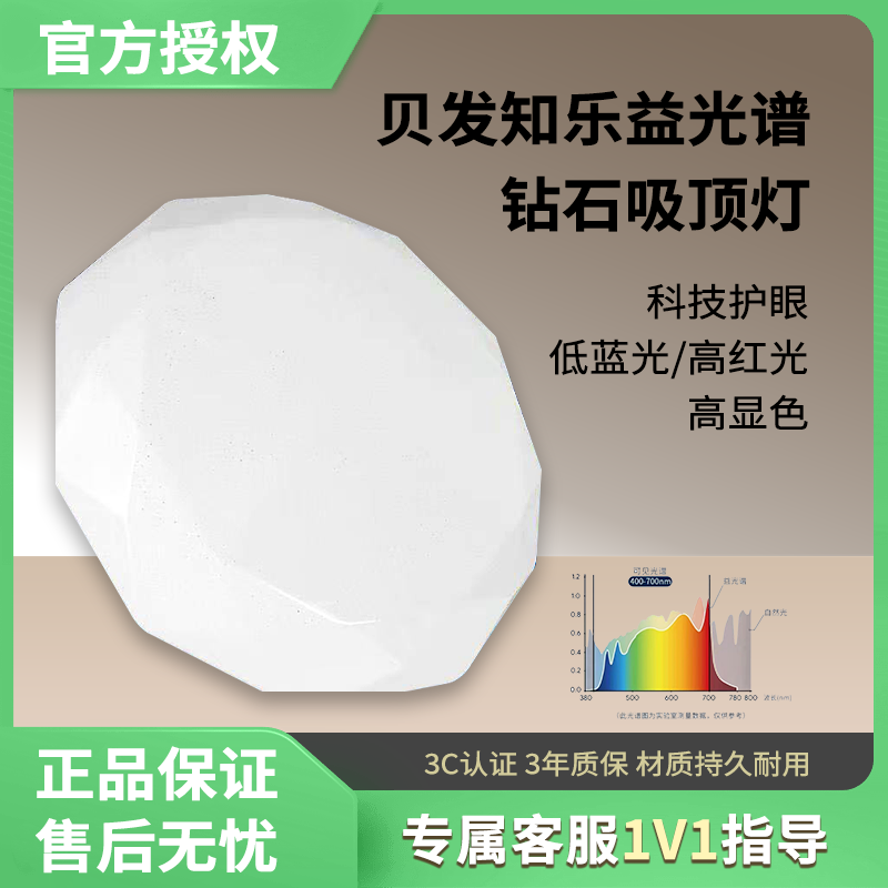 光谱光谱钻石吸顶灯智能120w/4l