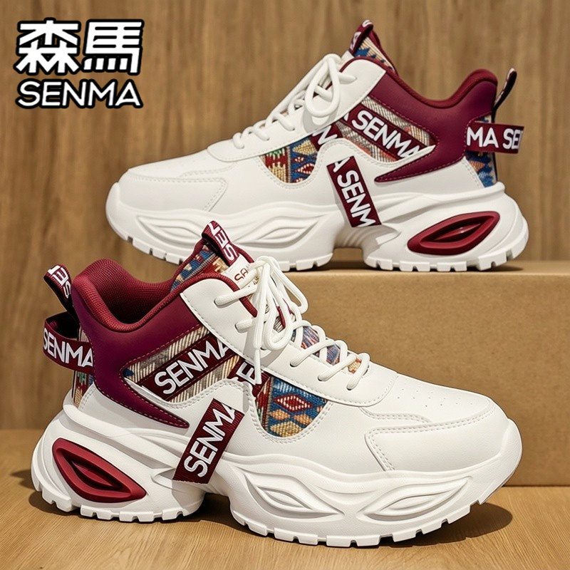 森马高帮男鞋冬季加绒棉鞋运动休闲皮面跑步厚底增高网红老爹潮鞋,流行男鞋,时尚休闲鞋,淘宝优惠券,粉丝福利购,淘宝优惠卷