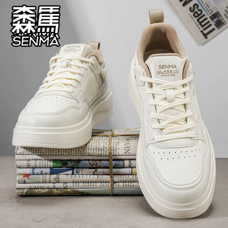 森马男鞋冬季潮流百搭男士运动休闲低帮板鞋厚底增高真皮小白潮鞋,运动鞋new,板鞋,淘宝优惠券,粉丝福利购,淘宝优惠卷