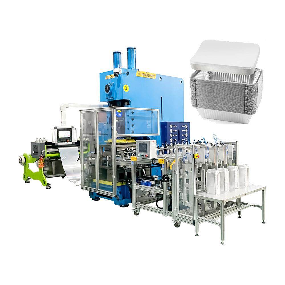 【银工机械】全自动化铝箔餐盒铝箔容器生产线 锡纸盒包装生产线,五金/工具,充填机,淘宝优惠券,粉丝福利购,淘宝优惠卷