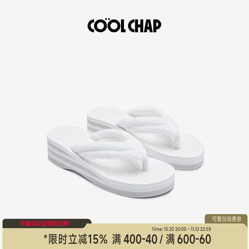 COOLCHAP蓝纳系列26新款夏季增高厚底拖鞋女款外穿防滑夹脚人字拖