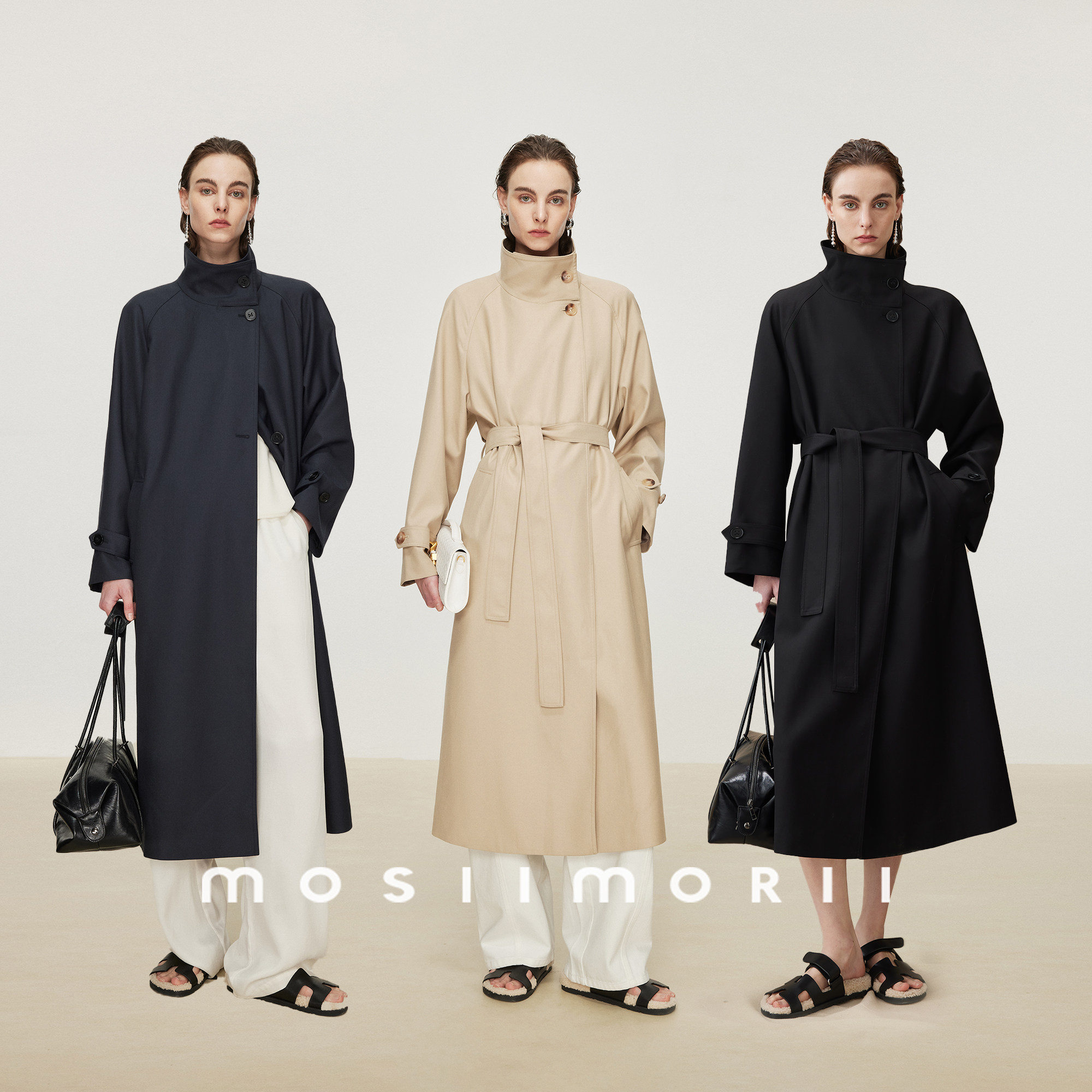 MOSIIMORII【捷克陨石 】秋季时尚风衣女2026新款伞摆风衣外套