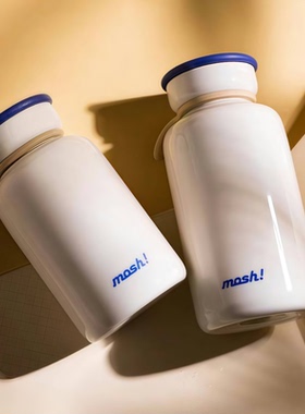 mosh保温杯女生大容量咖啡杯随行杯不锈钢ins学生便携儿童水杯子