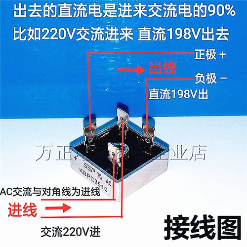 一盒50只 KBPC 2510 3510 5010 W 25A 35A 50A 1000V 单相整流桥