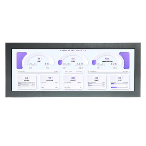 12.3寸带鱼屏12寸高清长条屏IPS显示器HDMI1920 720 树莓派显示屏