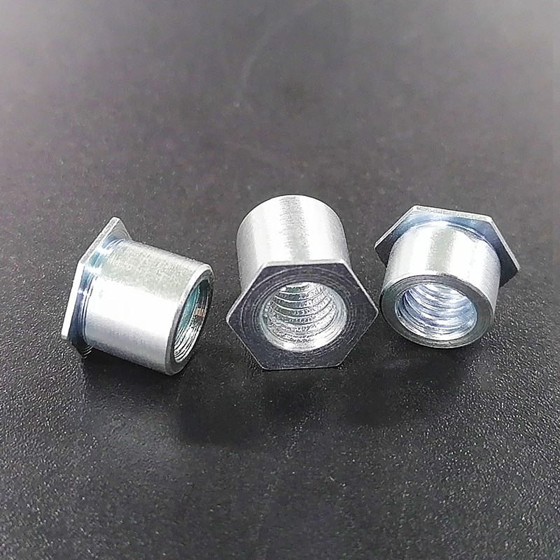 碳钢镀锌通孔压铆螺柱六角压铆螺母柱铆柱 SO25M4M5M6M8