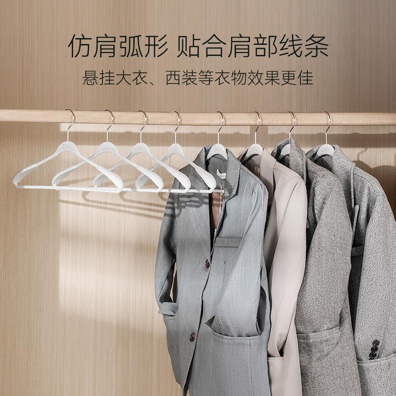 家用挂衣新液态硅胶宽肩衣架防滑防肩角亲肤橡胶漆衣架挂大衣西服