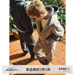 HHHRRR赵山河 早秋美式双拉链开衫休闲套装男款宽松卫衣休闲外套