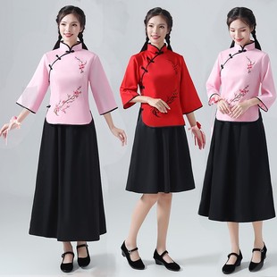 速发中式 风姐妹团复古民国伴 伴娘服2020新门新娘礼服回国礼服中款