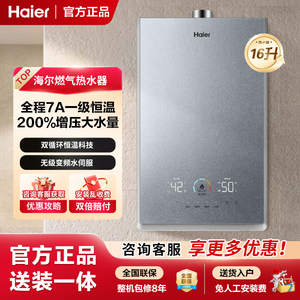 Haier/海尔 JSQ31-16KL7SFPAGU1 家用天然气静音水伺服增压恒温