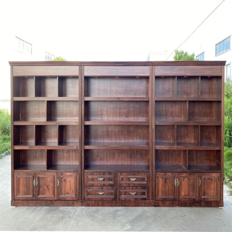 现货速发复古实木化妆品展示柜茶叶烟酒货架玉石展柜陈列柜展示架