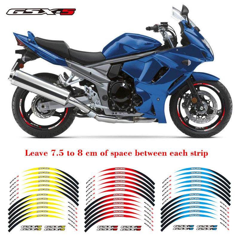 速发摩托车专用轮圈贴纸+轮毂贴+反光钢圈贴+贴膜适用于SUZUKI+GS
