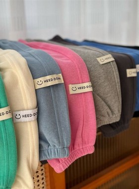 新品男童运动裤纯棉春秋s薄款韩版宽松休闲裤子儿童小童卫裤女童