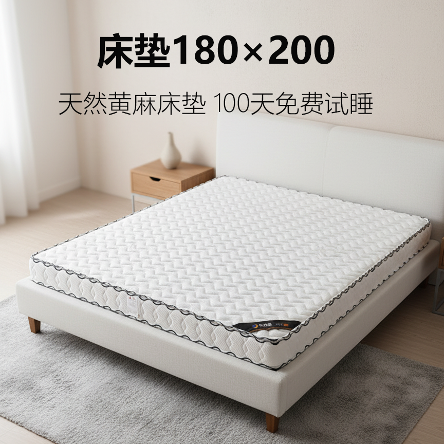 菲欧宫床垫180x200黄麻棕榈床垫偏硬护腰护脊可定制异性折叠0甲醛