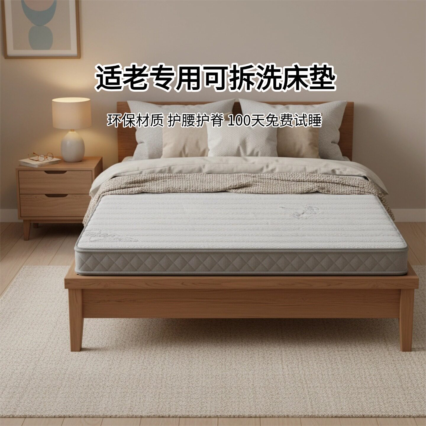 菲欧宫可拆洗床垫适老床垫环保家用0胶水0甲醛护腰护脊可定制硬垫