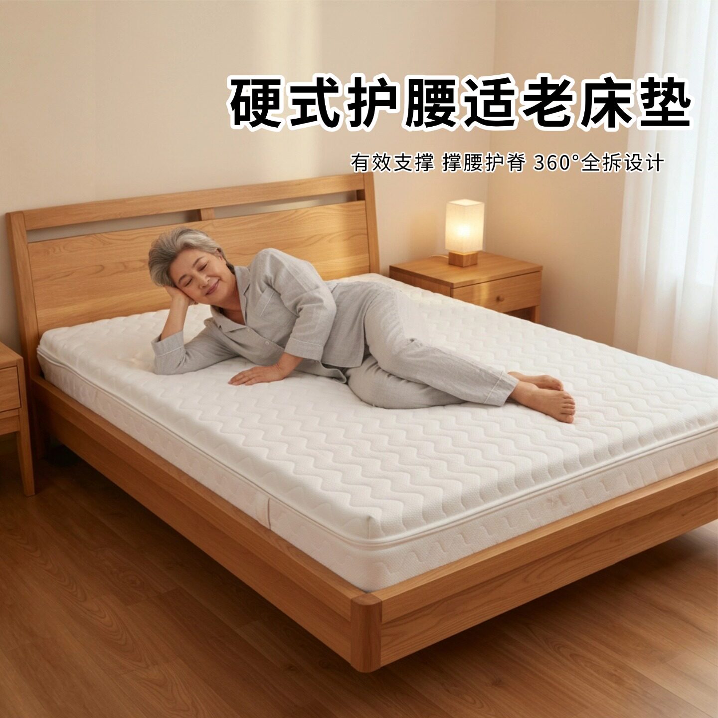 菲欧宫硬式护腰床垫适老椰棕S型黄麻儿童护腰全拆0甲醛胶水榻榻米