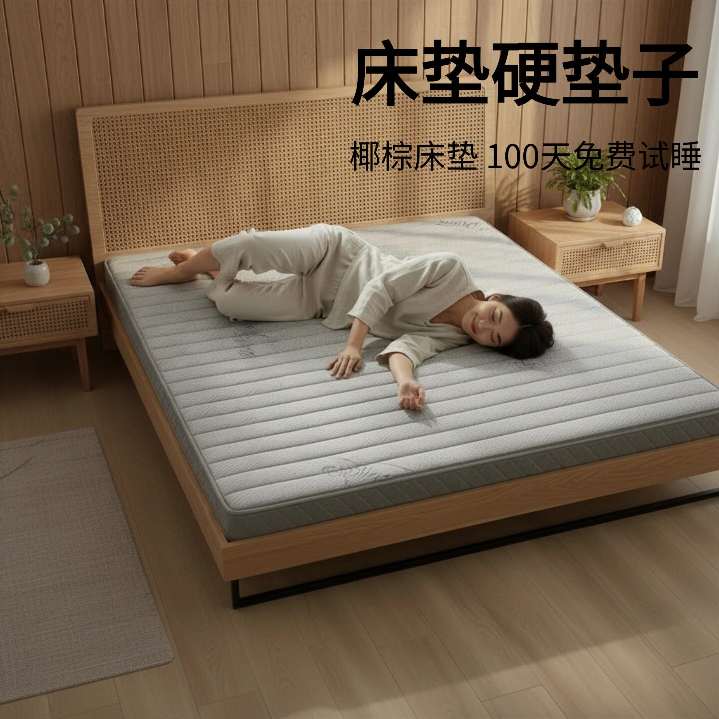 菲欧宫床垫硬垫子椰棕床垫护腰护脊可定制异形折叠0胶水0甲醛