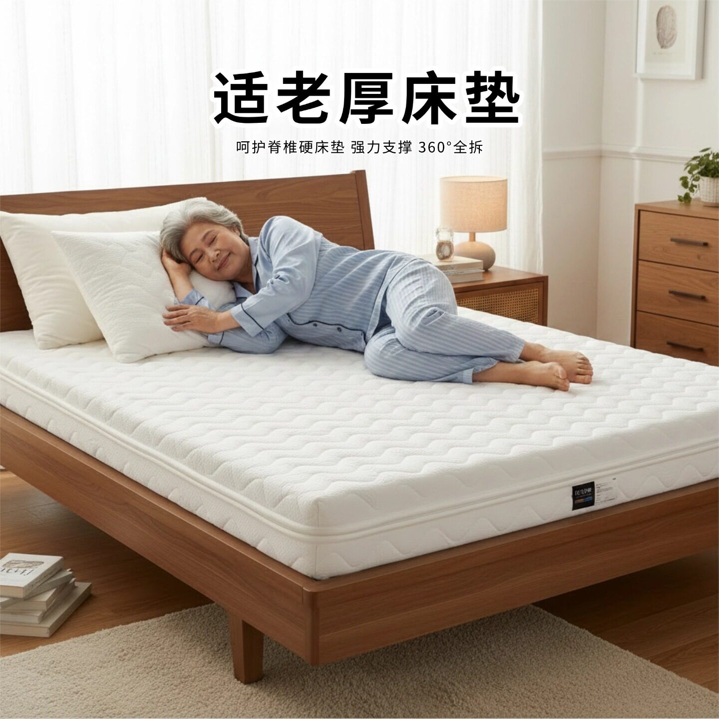 菲欧宫厚床垫适老椰棕黄麻S型儿童护腰硬垫全拆0甲醛0胶水榻榻米