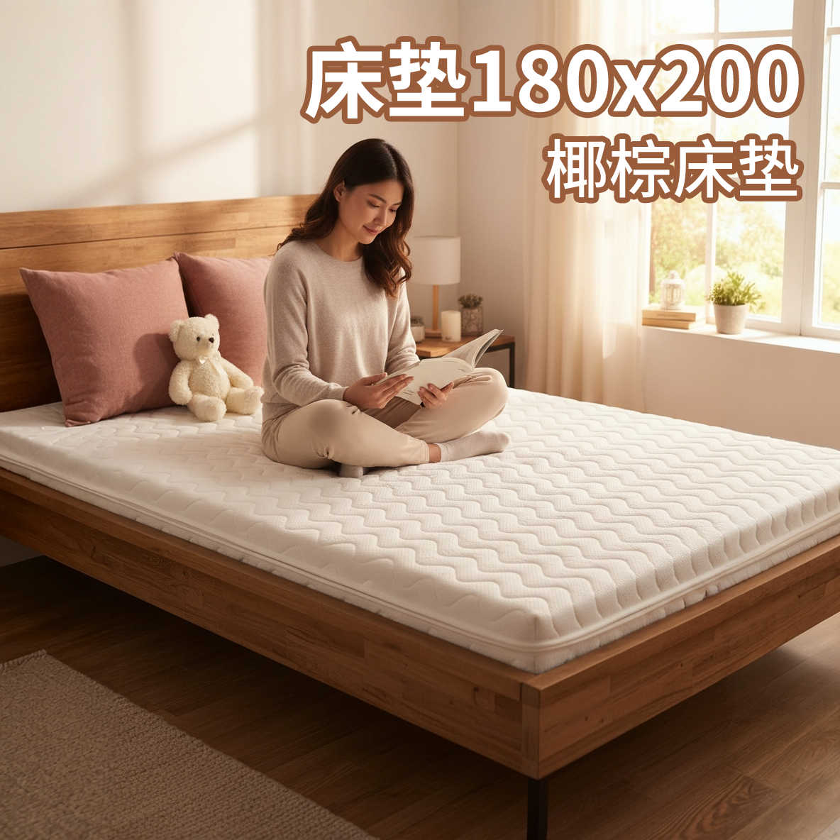 菲欧宫床垫180x200椰棕床垫黄麻除螨偏硬加硬护腰护脊全拆可定制
