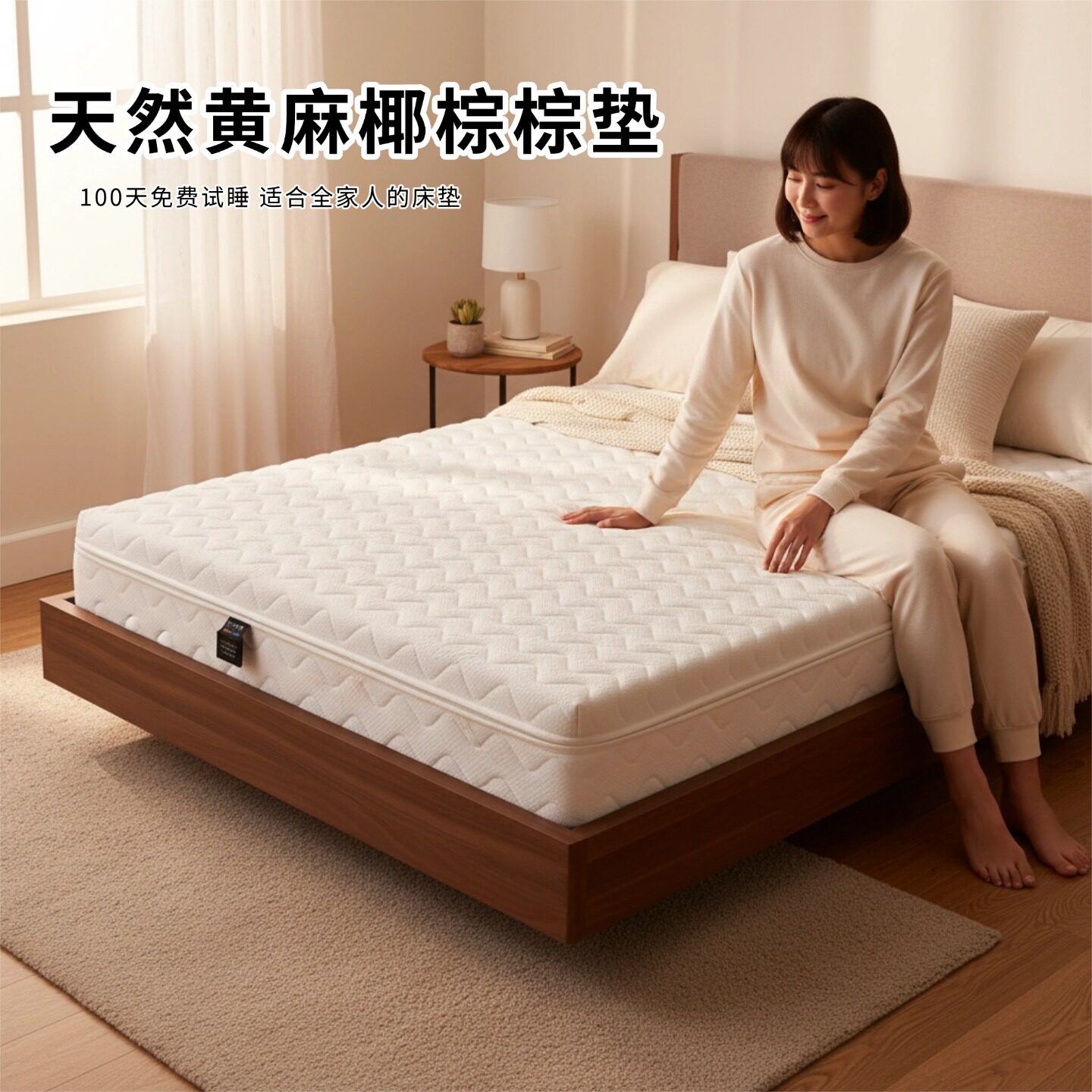 菲欧宫天然椰棕棕垫黄麻S型老人儿童护腰脊全拆0甲醛0胶水榻榻米