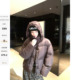 咖色立领连帽羽绒服女轻盈保暖白鸭绒面包服 北岛初雪 for