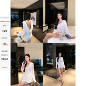 for 收割目光 可拆卸链条荡领t恤女小众气质露背蝙蝠袖 上衣