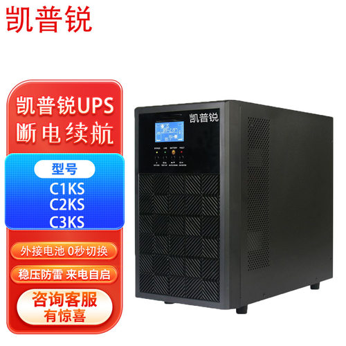 凯普锐UPS不间断电源C1KSC2KSC3KSKVAKW电脑备用220V稳压门禁电池