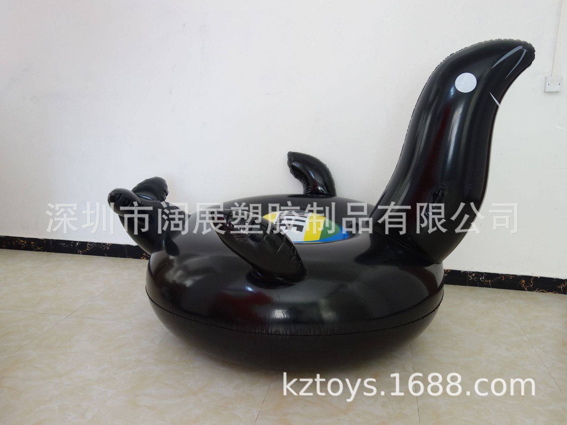 厂家现货加厚PVC,水上成人充气海狮浮排海狮坐骑海豚游泳圈