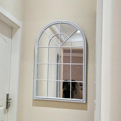 欧式铁艺弧形挂镜小户型客厅墙壁服装店假窗镜子WALL MIRROR