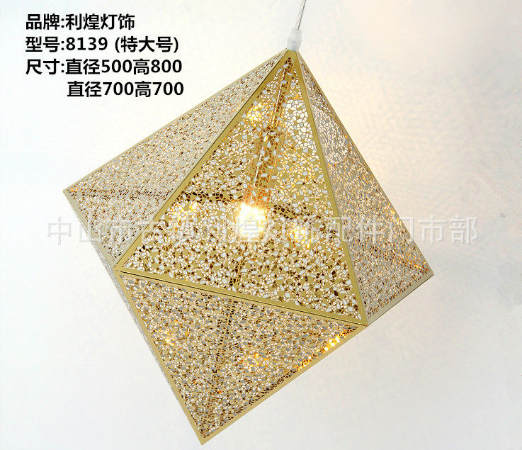 利煌灯饰厂家直销不锈钢工程非标大堂吊灯LED后现代时尚吊灯