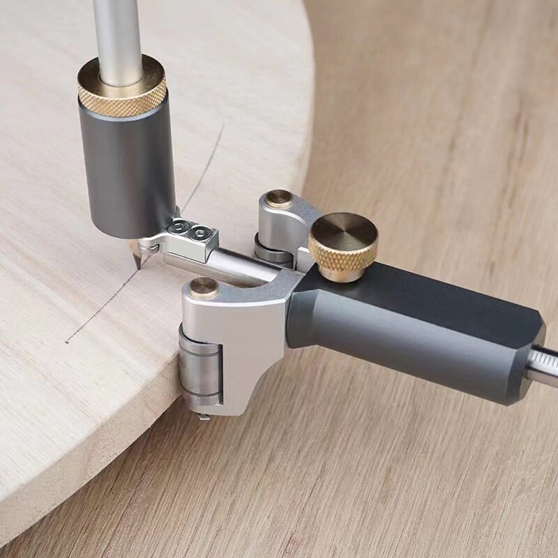 木工圆弧直线两用划线器 平行弧形划线工具 多功能划线工具