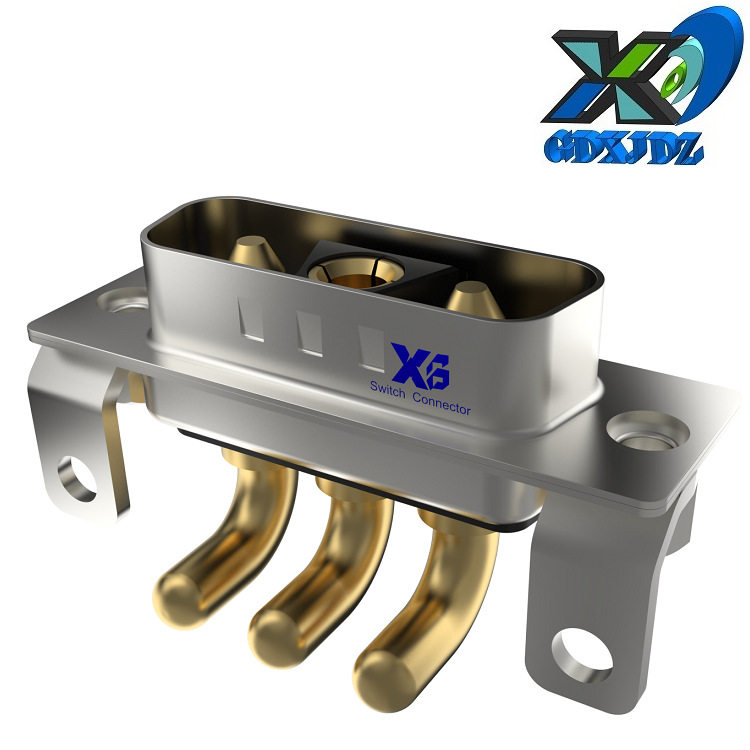 D-SUB公座大电流 D-USB公头90度弯插 3W3母 D-SUB大电流连接器
