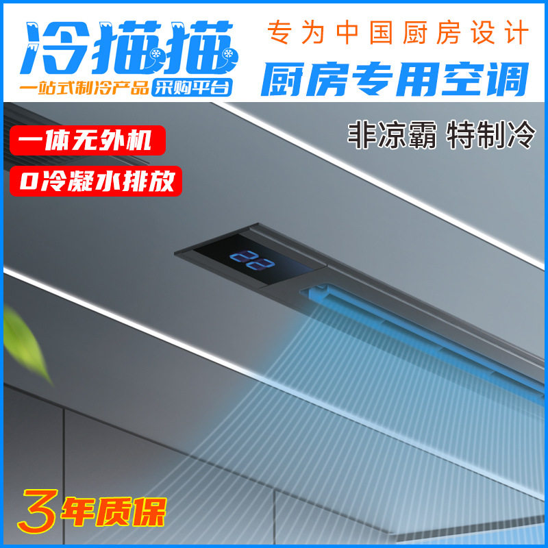 小央厨房空调专用吸顶式变频空调大冷量A5/A6一体无外机无冷凝水