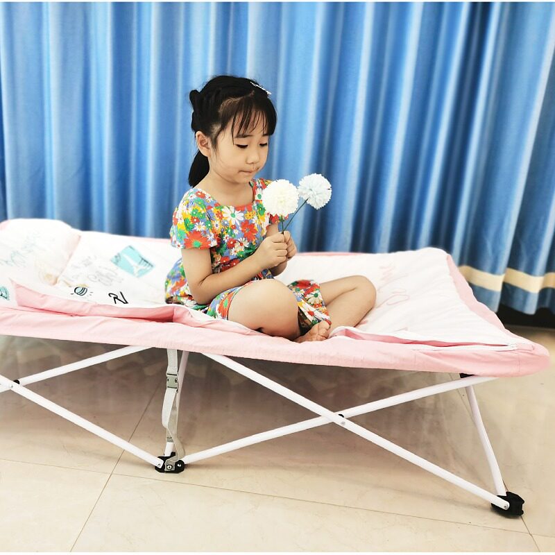 户外家用儿童折叠床耐用午睡床露营便携收纳简易小孩躺椅沙滩床