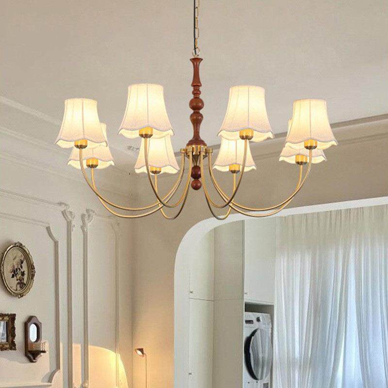 法式客厅吊灯中古风美式复古大厅主灯宋代美学新中式餐厅卧室灯具