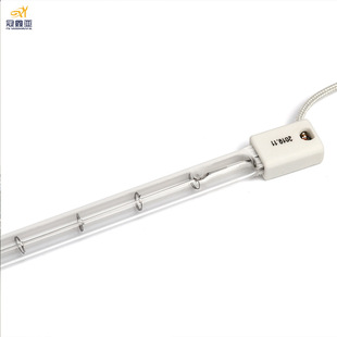 红外线半镀白灯管 800W645MM塑料吹瓶机加热管 半镀白石英加热管
