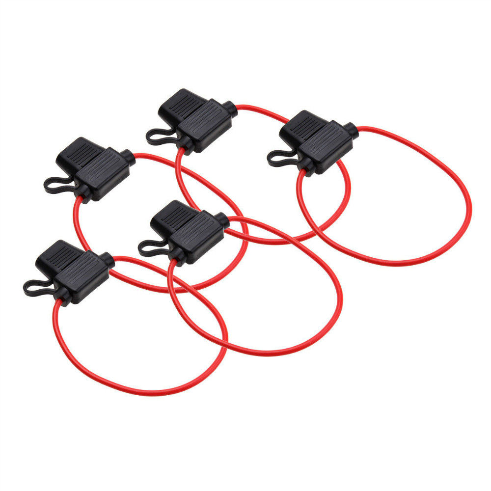 10 件装 30A 汽车刀片保险丝座用于汽车船保险丝 12AWG 30cm