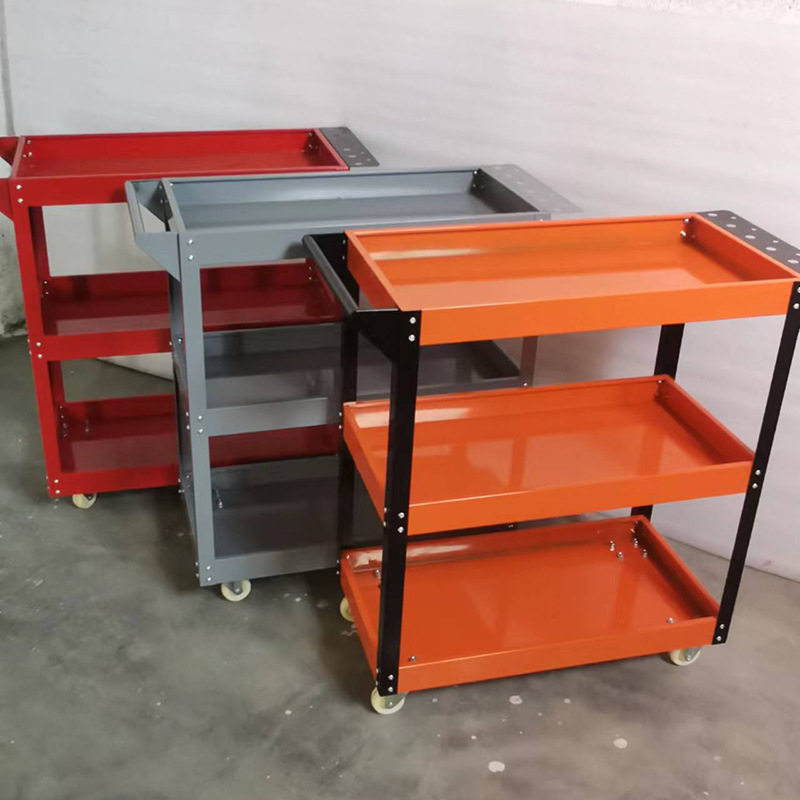 工具车 汽修工具手推车多功能零件手推车 三层零件车万向轮工具车