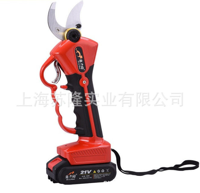 嘉力猫21V无线电动剪刀锂电修枝剪3公分果树剪粗枝剪园林工具