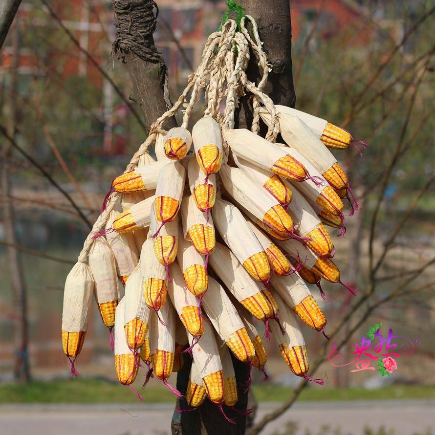 仿真蔬菜串仿真头玉米挂串/农家乐装饰品/道具假水果模型