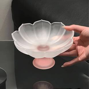 琉果盘高端精致颜值零食盘果盆果高篮璃干坚果盘果盘客厅茶几家用