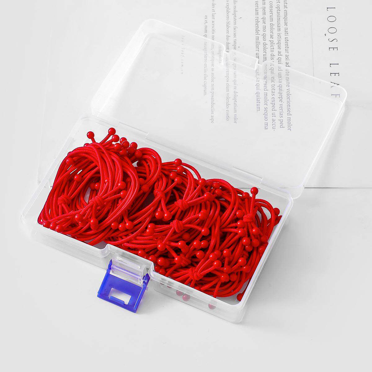 中国红头绳扎头发马尾发圈高弹力耐用发绳女红色皮套本命年橡皮筋