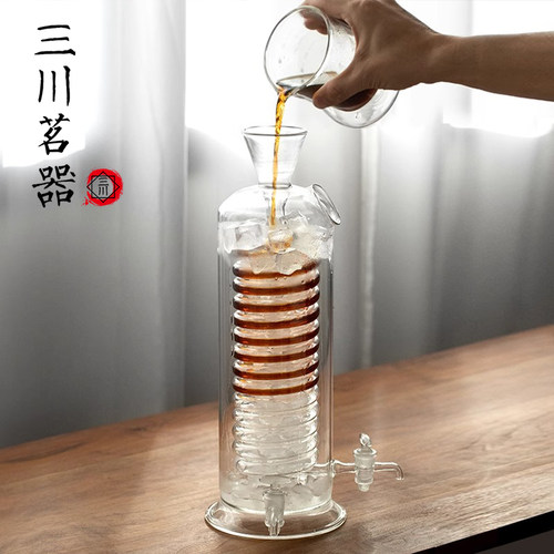 茶饮咖啡极速冷却壶加厚玻璃