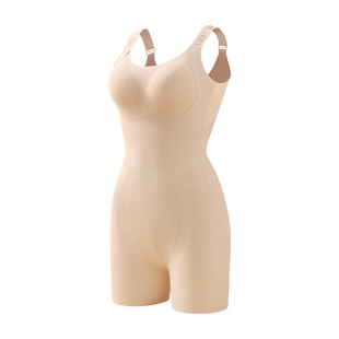 婷美黑绷带塑身连体衣强力收腹提臀连身裤后脱束腰显瘦美体衣美肤