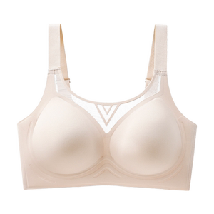 婷美无痕内衣女大胸显小美背全罩杯防下垂收副乳文胸罩女夏季薄款