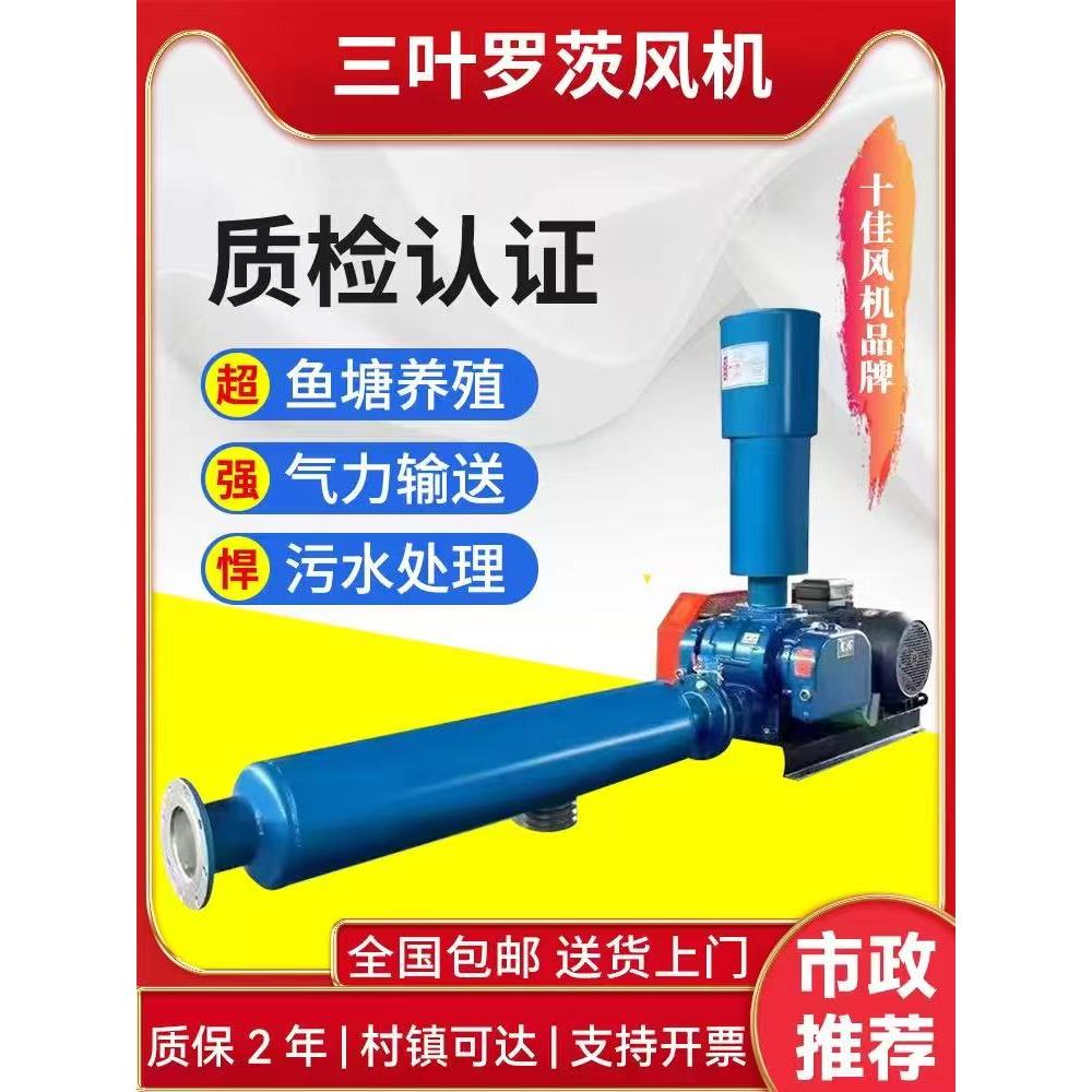 三叶罗茨鼓风机增氧机工业污水曝气变频罗茨风机气力输送高压风机