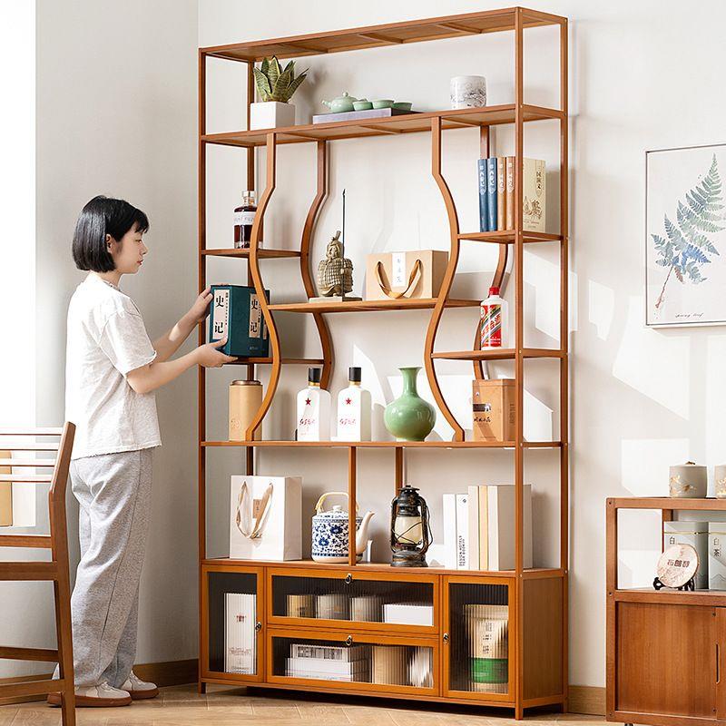 博古架摆件新中式置物架摆柜小型茶架茶叶展示柜茶具收纳架储物柜