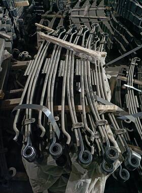 陕汽轩德x9后钢板低卡加片加厚弓子板弹簧加重货车钢板4.2米总成