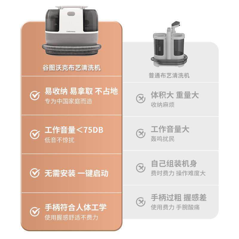 速发谷图沃克布艺清洗机喷抽吸一体免拆洗沙发地毯床垫宠物清洁神